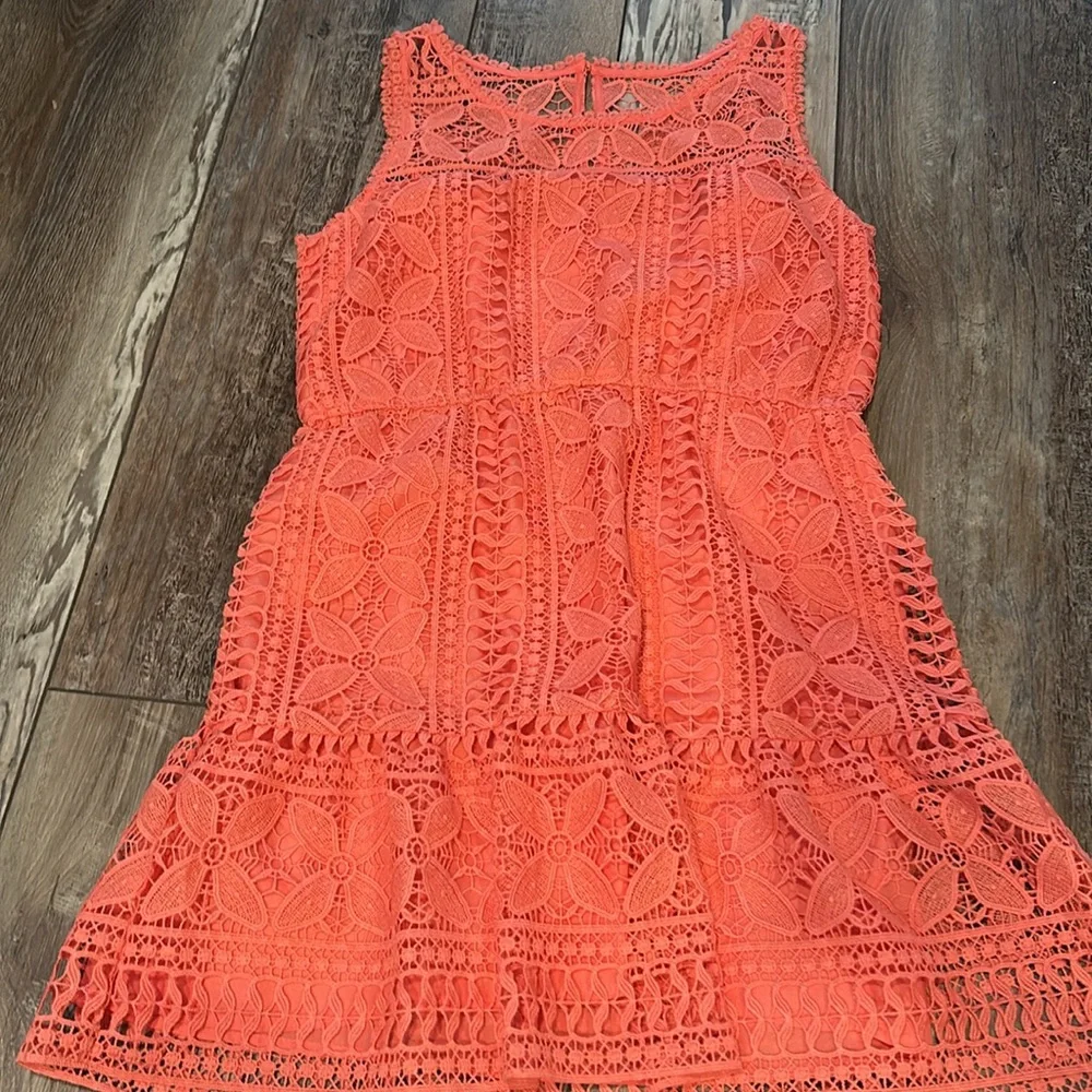 BB Dakota Sandra Mini Dress in Coral 🪸 Sugar Size M - Picture 6 of 11